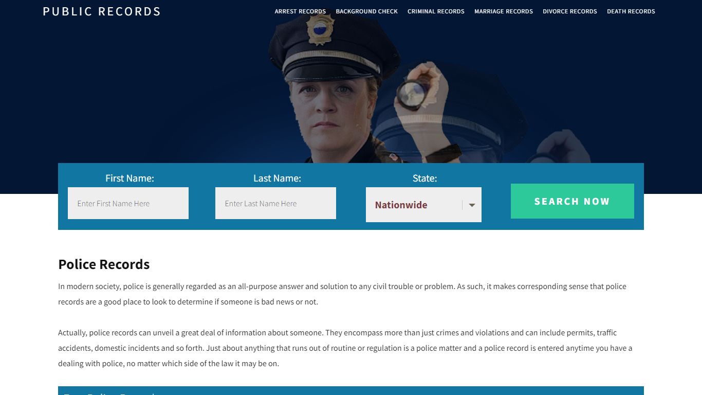 Police Records | Get Instant Reports On People - Public Records