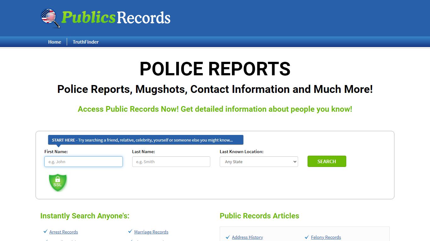 Find police Reports For Anyone - Public Records Reviews